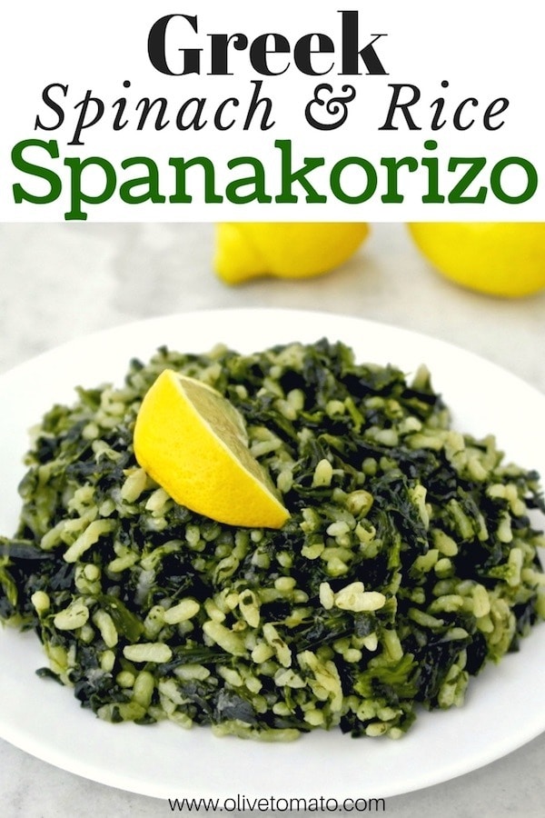Greek Spinach and Rice Spanakorizo