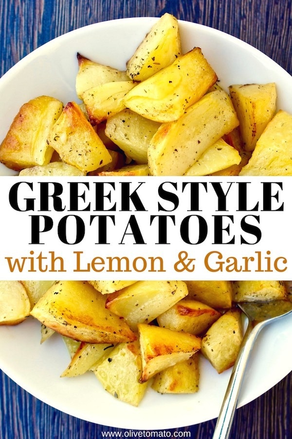 Greek style potatoes with garlic and lemon