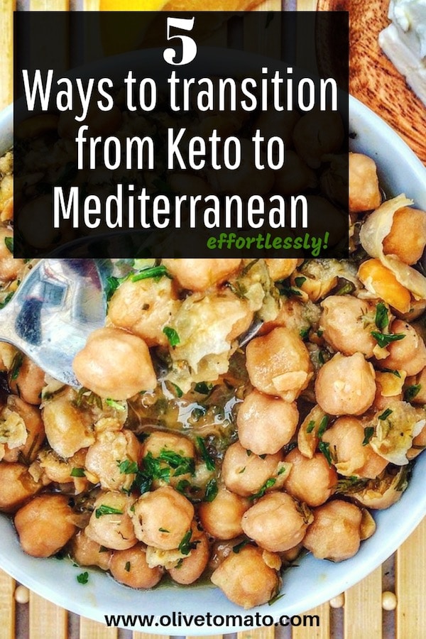 5 ways to transition from a Keto Diet to a Mediterranean Diet. Avoid Weight loss plus Keto Friendly Mediterranean Recipes. #Mediterraneandiet #Keto #recipes #diet #ideas #weightlos #nutrition #mediterranean 