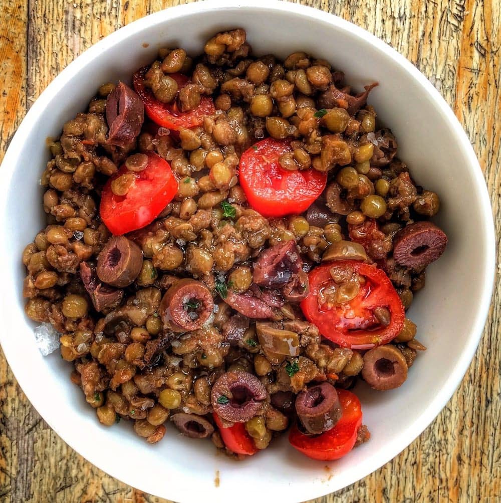 lentils with capers