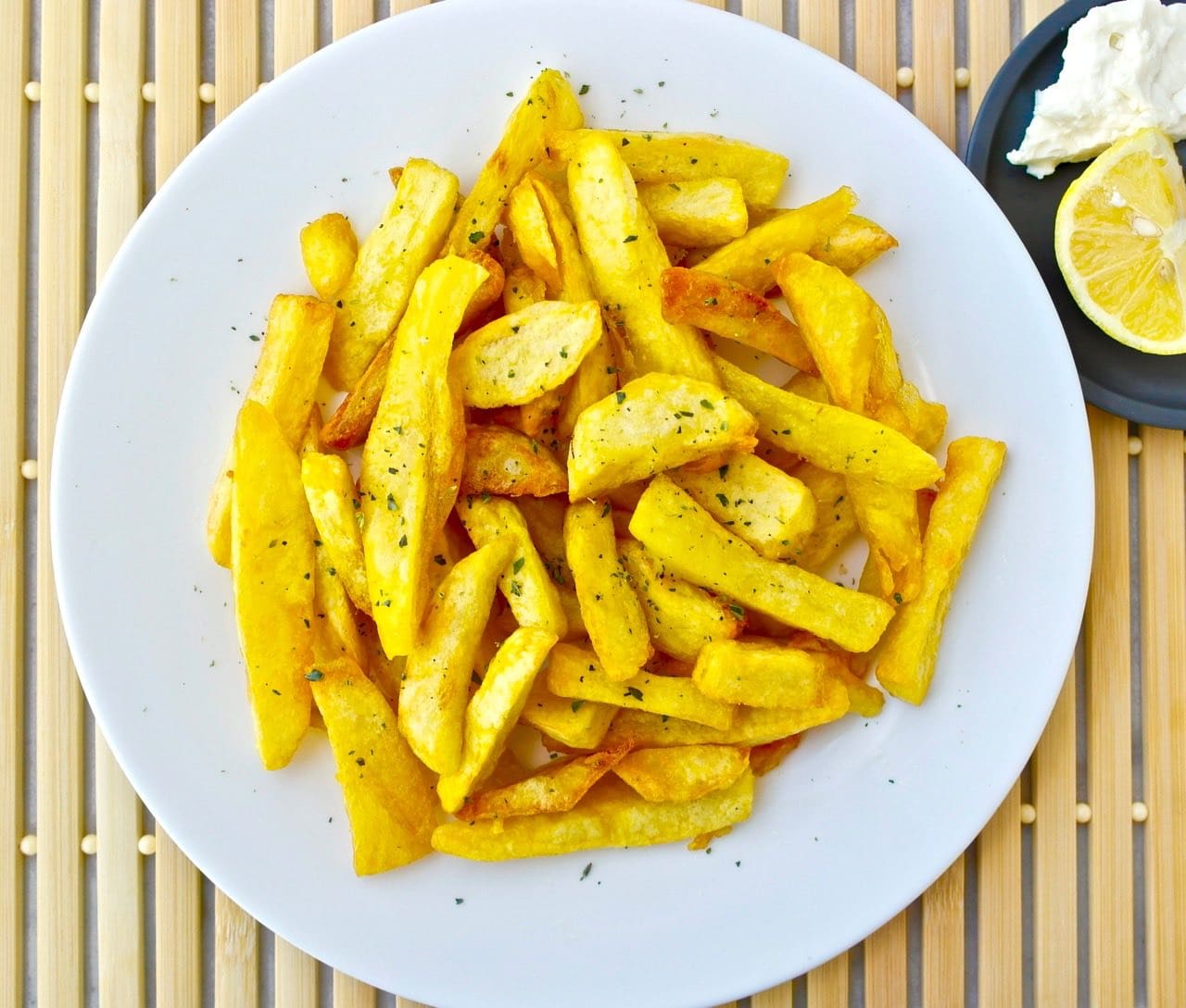 Olive oil fries