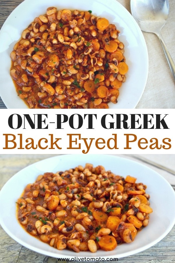 One Pot Greek Black eyed peas