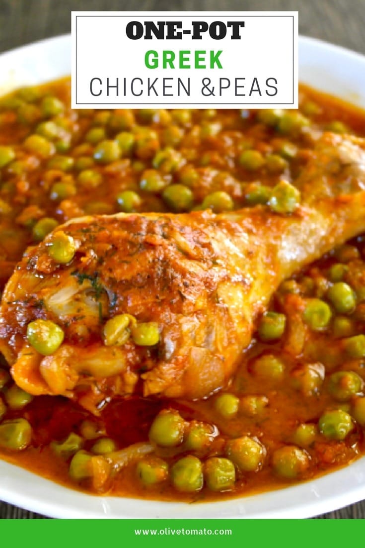 One-Pot Greek Chicken and peas