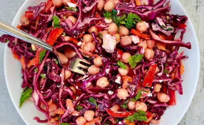Mediterranean Red Cabbage and Chickpea Salad 2